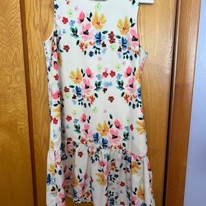 CeCe Floral Dress in Cream and Pink